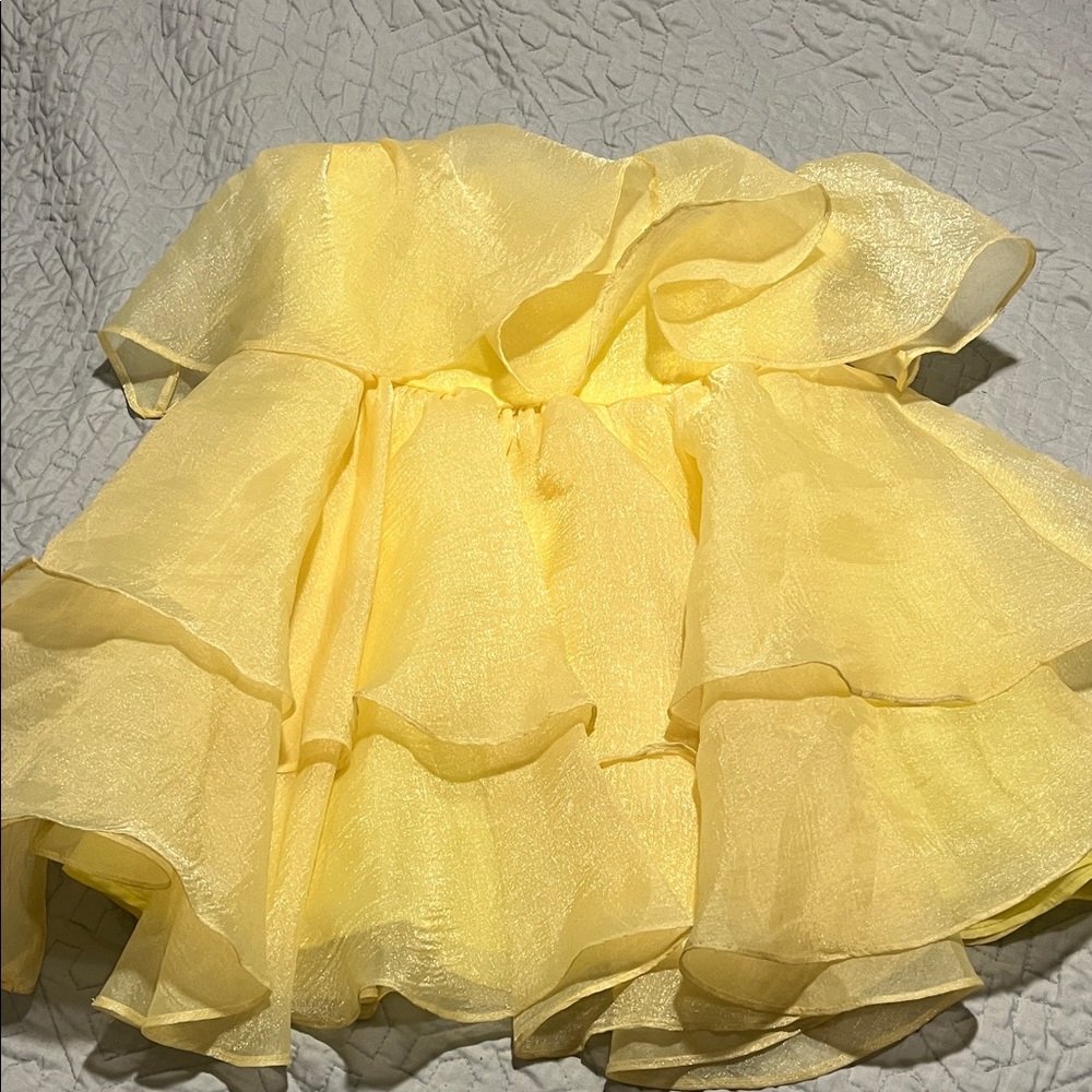Fashion Nova Yellow Ruffle Dress - Picture 2 of 3